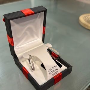 Silver hoop earrings